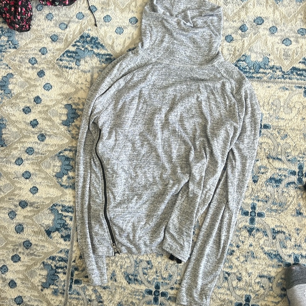 Rag & Bone Gray Zippered Sides Small Turtleneck